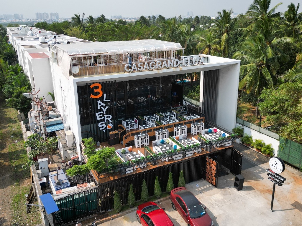 Aerial Drone View of 3 Layers Venue on ECR